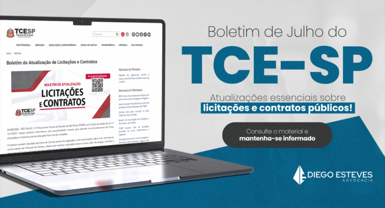 Boletim de Atualização de Licitações e Contratos de Julho de 2026 do TCE-SP